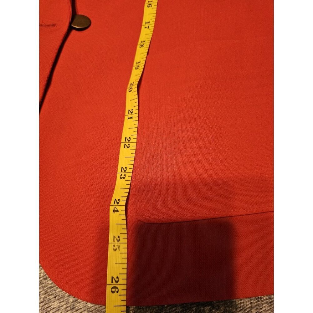 Women The Limited Red One Button Work Blazer Jacket 3/4 Sleeve - Size Small EUC - Picture 10 of 10